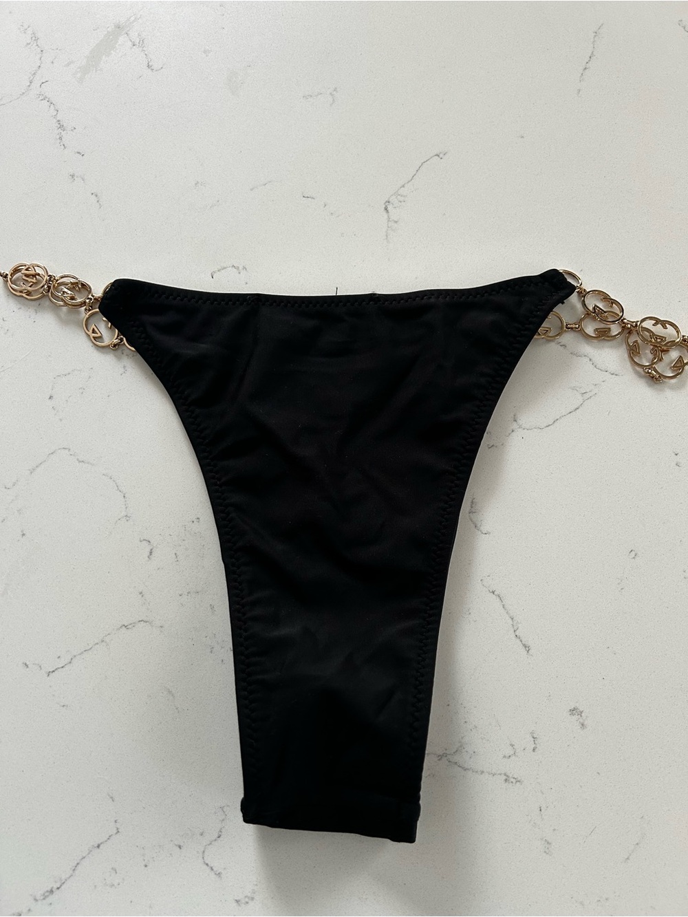 NEW G monogram black gold bikini bottom. Size small - Picture 6 of 9